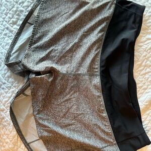 Lululemon Gray and Black speed up shorts